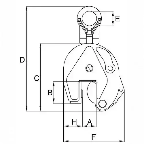 Svěrka na plech výkyvná IPU10 6000kg 0-50mm