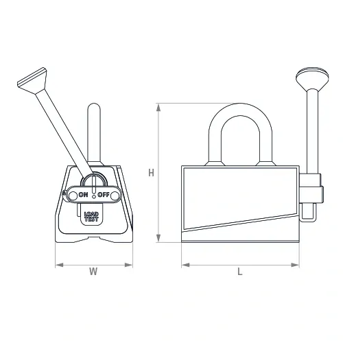 Magnet permanentní břemenový REVO150 nosnost 150/65 kg