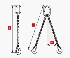 Řetězový 1-závěs s okem A13/D180OF d 6/3m - 1120 kg