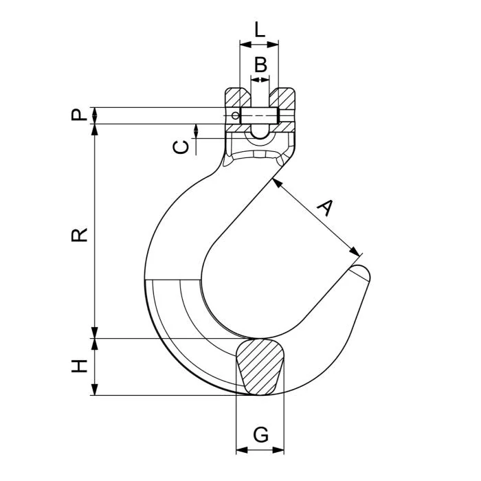Hák slévárenský s vidlicí CYF10 (C71) 3 150 kg