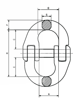 Článek spojovací NEREZ C61INOX D10 2 500 kg GK6