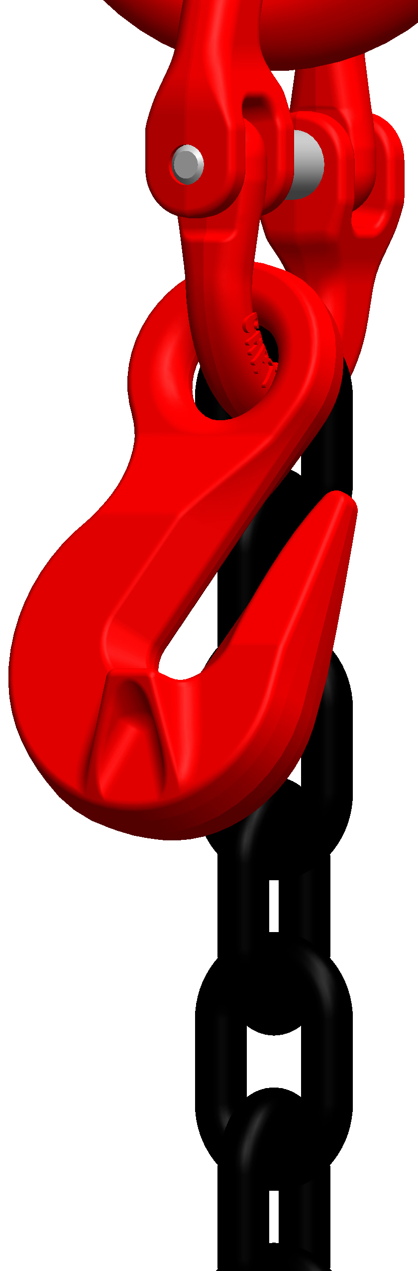 Řetězový 3-závěs háky s pojistkou MB80SN d 8/3 m - 4 250/3 000 kg