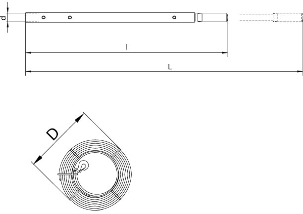 Zvedák lanový 30-10/0,8T nosnost 800 kg vč. ocelového lana s hákem 10m