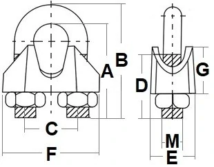 Svorka lanová DIN 741 vel. 10 mm pozink.