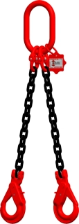 Řetězový 2-závěs s háky bezpečnostními CSC8S d 8/délka L dle výběru - 2800/2000 kg