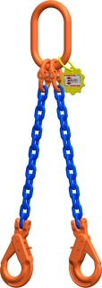 Řetězový 2-závěs s háky bezpečnostními CSCX6S d 6/délka L dle výběru - 2000/1400 kg